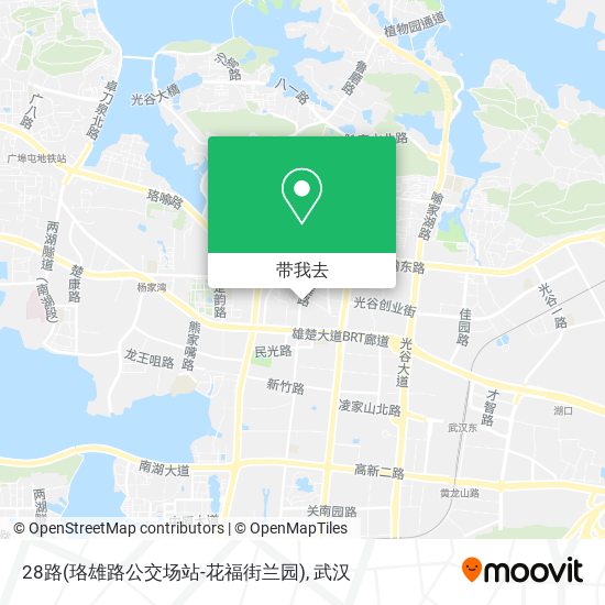 28路(珞雄路公交场站-花福街兰园)地图