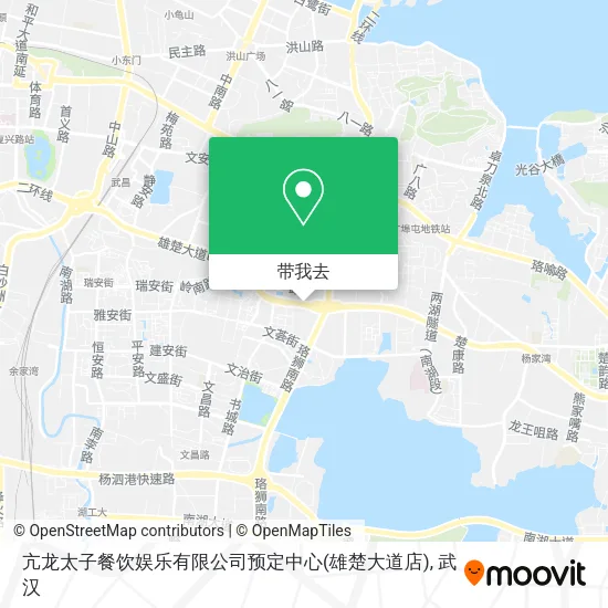 亢龙太子餐饮娱乐有限公司预定中心(雄楚大道店)地图