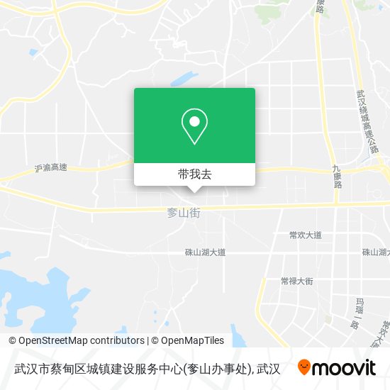 武汉市蔡甸区城镇建设服务中心(奓山办事处)地图