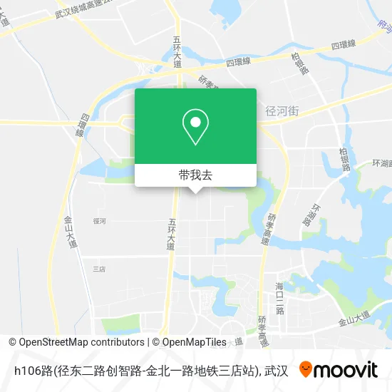 h106路(径东二路创智路-金北一路地铁三店站)地图