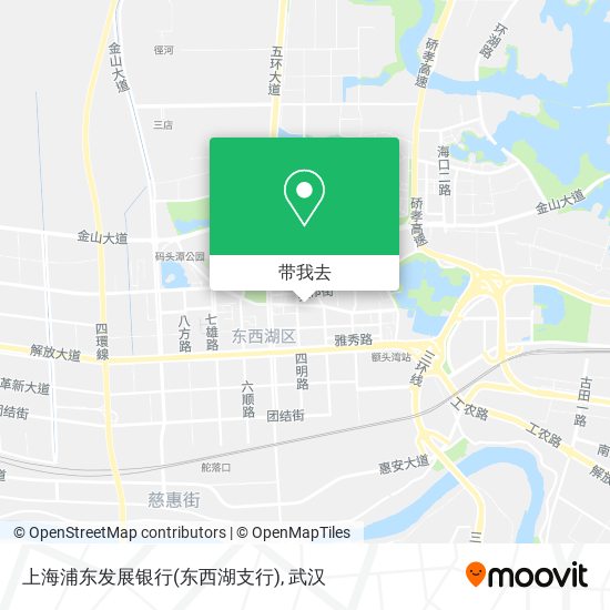 上海浦东发展银行(东西湖支行)地图