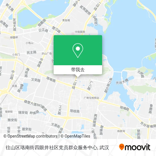 往山区珞南街四眼井社区党员群众服务中心地图