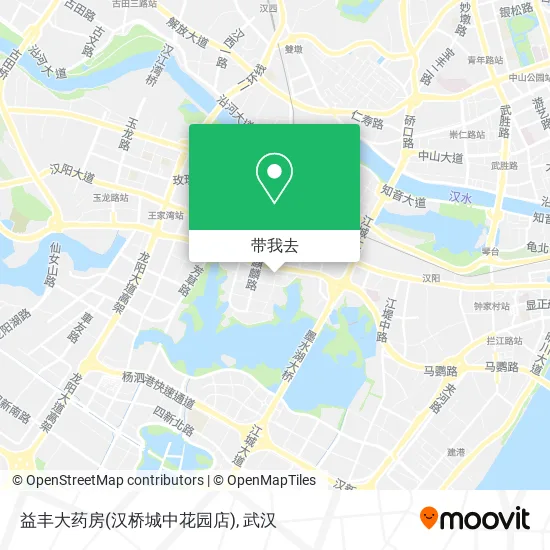 益丰大药房(汉桥城中花园店)地图