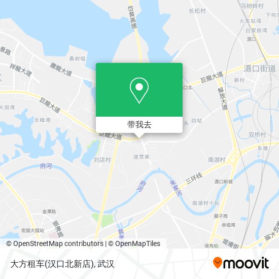 大方租车(汉口北新店)地图