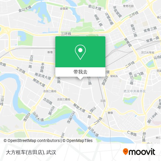 大方租车(古田店)地图