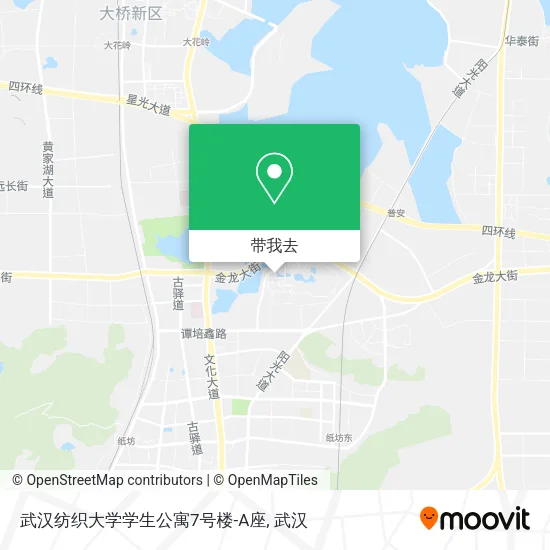 武汉纺织大学学生公寓7号楼-A座地图