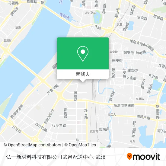弘一新材料科技有限公司武昌配送中心地图