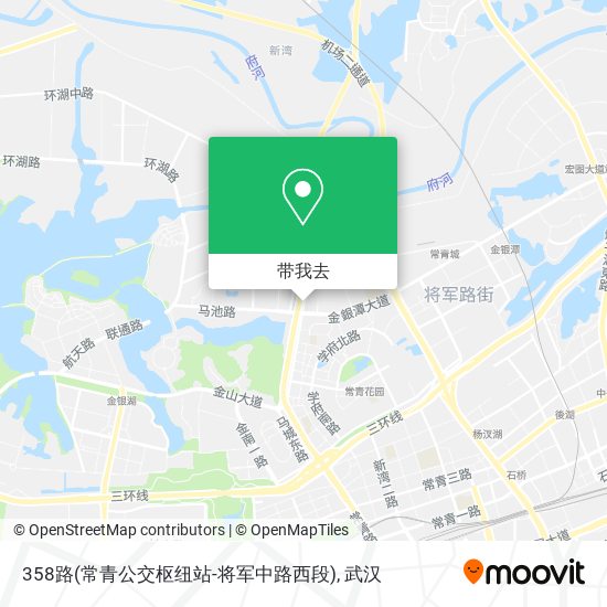 358路(常青公交枢纽站-将军中路西段)地图