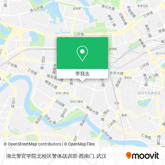 湖北警官学院北校区警体战训部-西南门地图