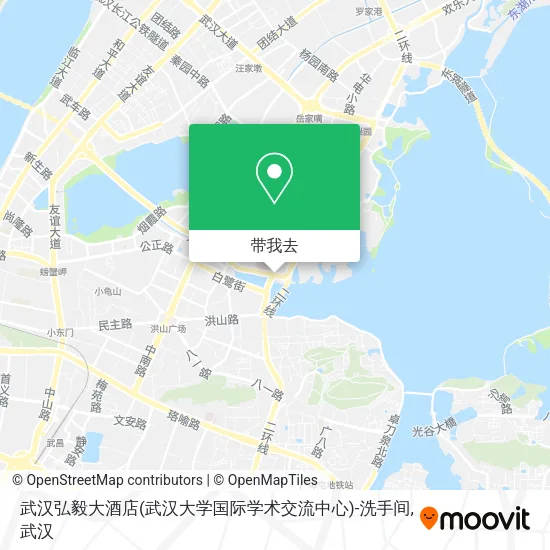武汉弘毅大酒店(武汉大学国际学术交流中心)-洗手间地图