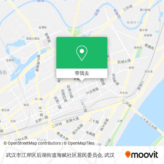 武汉市江岸区后湖街道海赋社区居民委员会地图