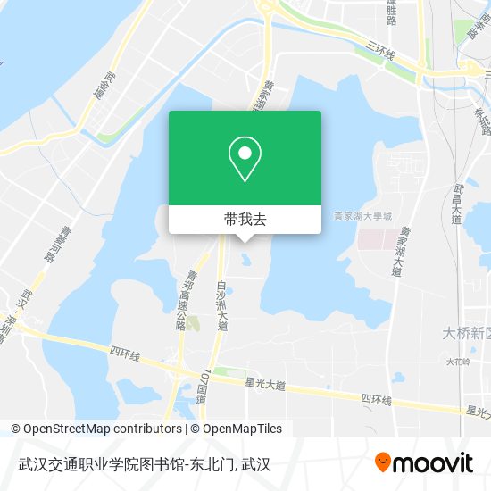 武汉交通职业学院图书馆-东北门地图