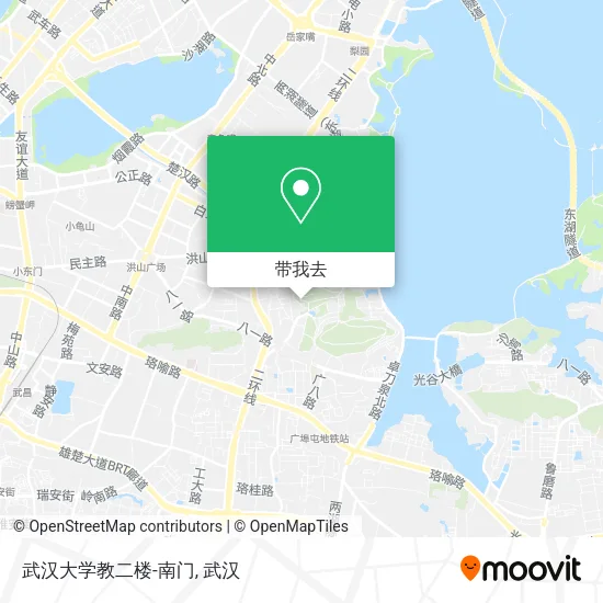 武汉大学教二楼-南门地图
