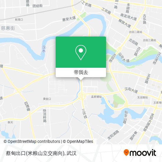 蔡甸出口(米粮山立交南向)地图