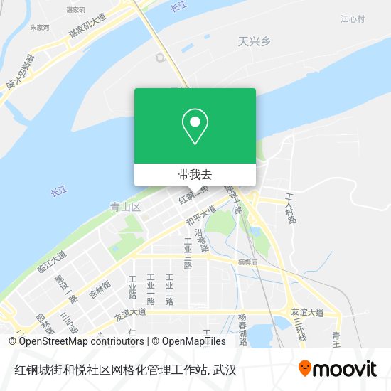 红钢城街和悦社区网格化管理工作站地图