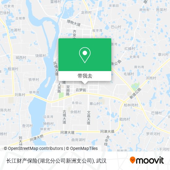 长江财产保险(湖北分公司新洲支公司)地图