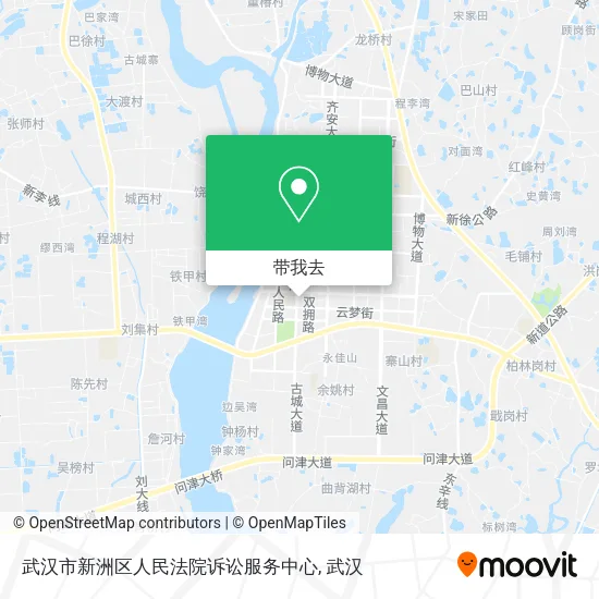 武汉市新洲区人民法院诉讼服务中心地图