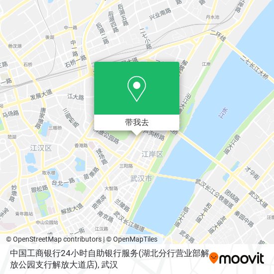 中国工商银行24小时自助银行服务(湖北分行营业部解放公园支行解放大道店)地图