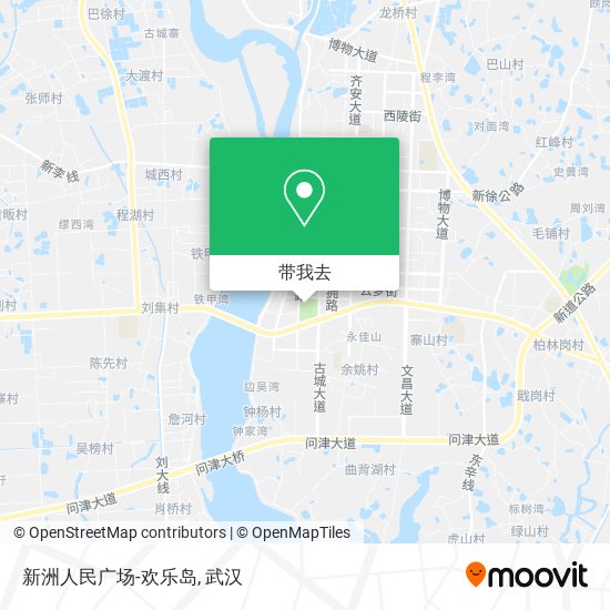 新洲人民广场-欢乐岛地图