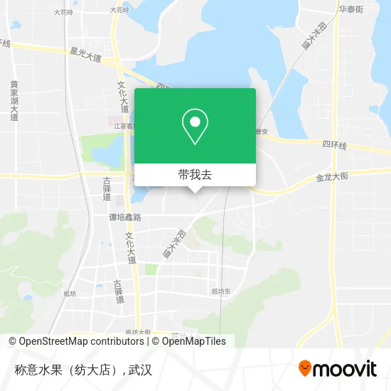 称意水果（纺大店）地图