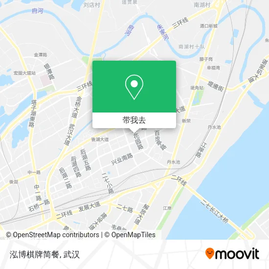 泓博棋牌简餐地图