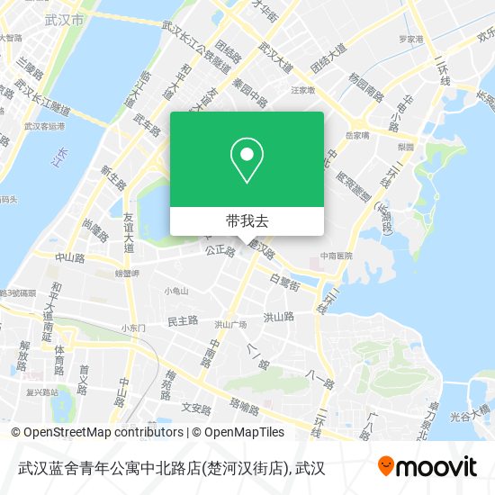 武汉蓝舍青年公寓中北路店(楚河汉街店)地图