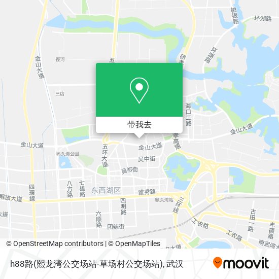 h88路(熙龙湾公交场站-草场村公交场站)地图