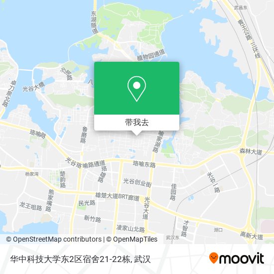 华中科技大学东2区宿舍21-22栋地图