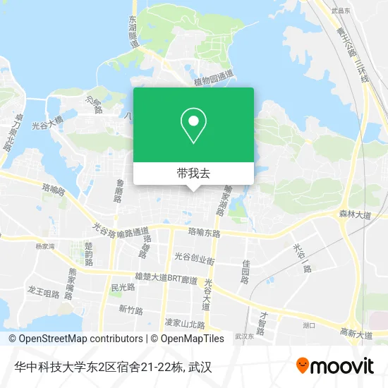 华中科技大学东2区宿舍21-22栋地图