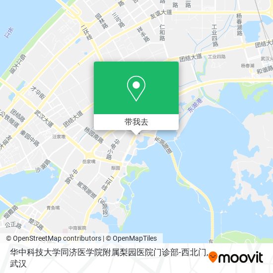 华中科技大学同济医学院附属梨园医院门诊部-西北门地图