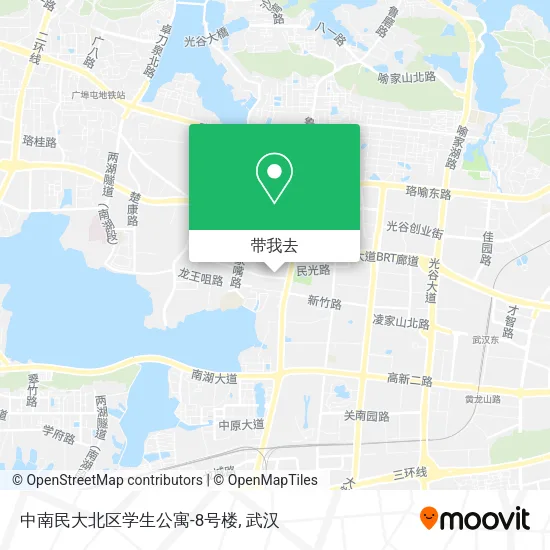 中南民大北区学生公寓-8号楼地图