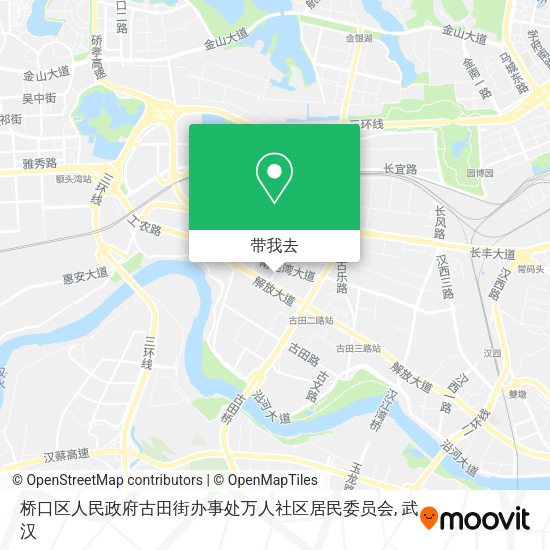 桥口区人民政府古田街办事处万人社区居民委员会地图