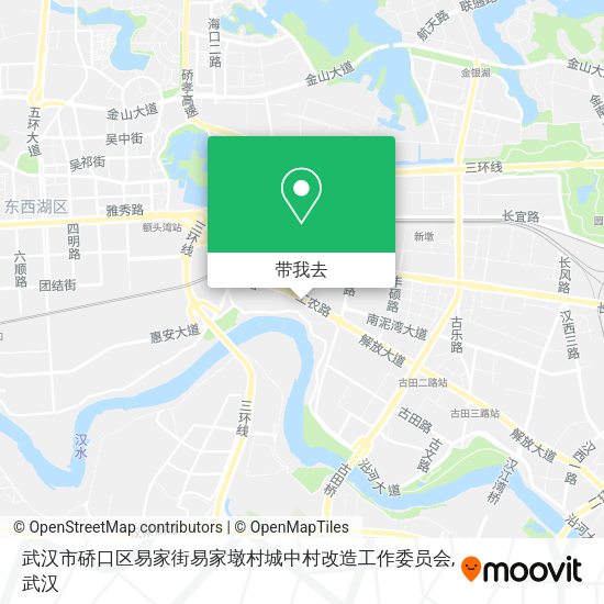 武汉市硚口区易家街易家墩村城中村改造工作委员会地图