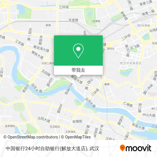 中国银行24小时自助银行(解放大道店)地图