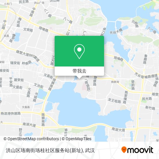 洪山区珞南街珞桂社区服务站(新址)地图