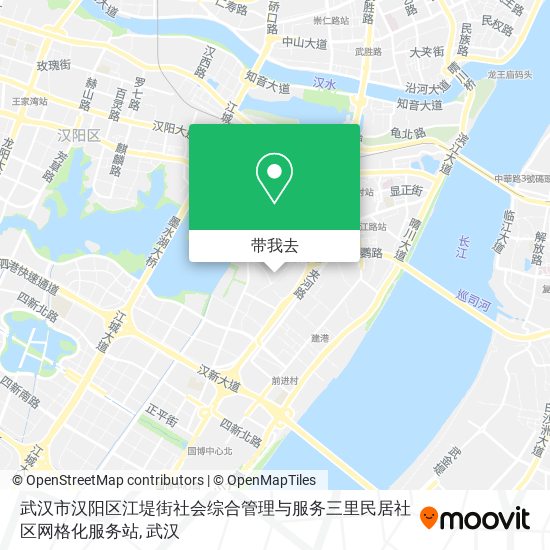 武汉市汉阳区江堤街社会综合管理与服务三里民居社区网格化服务站地图