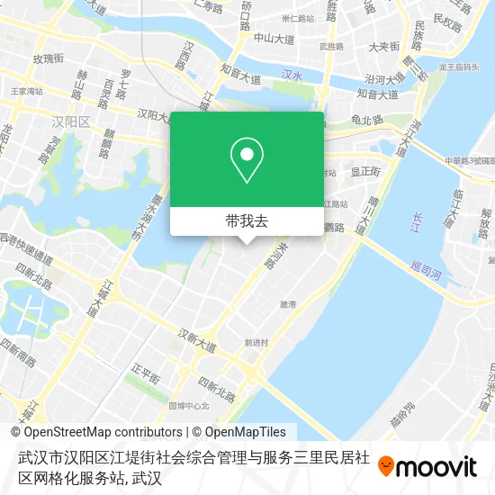 武汉市汉阳区江堤街社会综合管理与服务三里民居社区网格化服务站地图