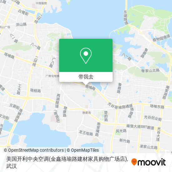 美国开利中央空调(金鑫珞瑜路建材家具购物广场店)地图