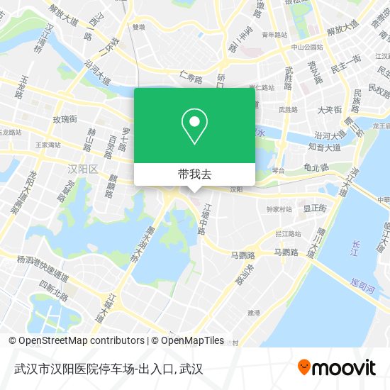 武汉市汉阳医院停车场-出入口地图