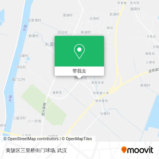 黄陂区三里桥街门球场地图