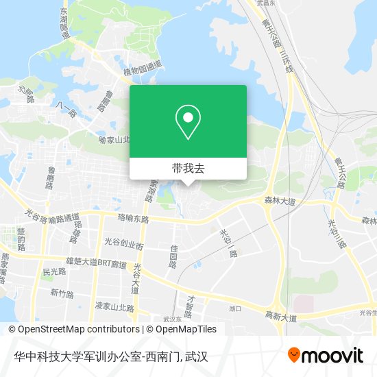 华中科技大学军训办公室-西南门地图