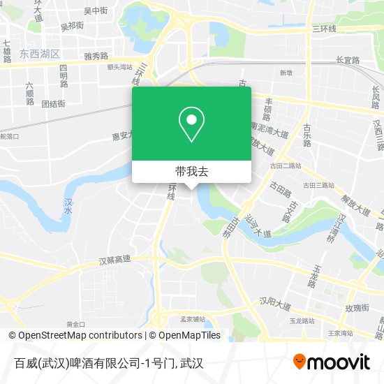 百威(武汉)啤酒有限公司-1号门地图