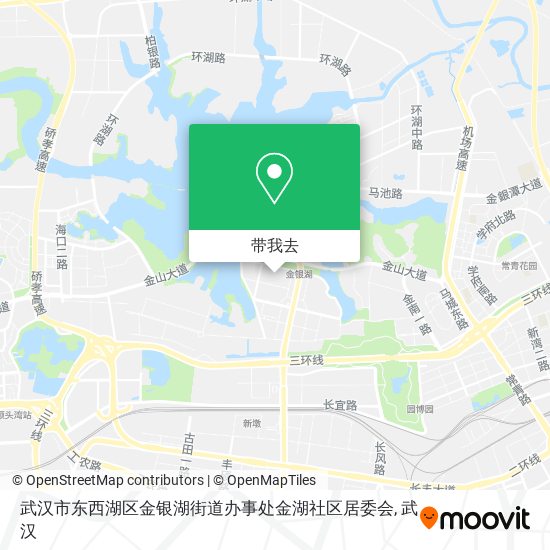 武汉市东西湖区金银湖街道办事处金湖社区居委会地图