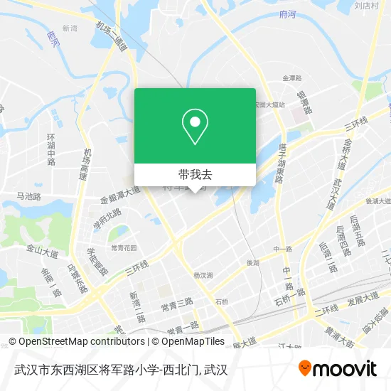 武汉市东西湖区将军路小学-西北门地图