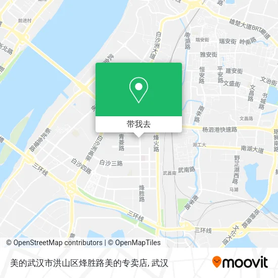美的武汉市洪山区烽胜路美的专卖店地图