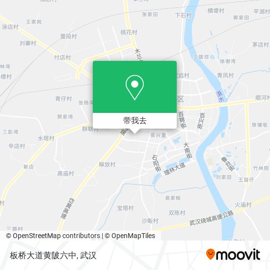 板桥大道黄陂六中地图