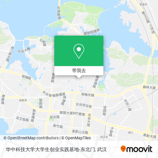 华中科技大学大学生创业实践基地-东北门地图