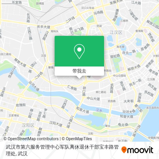 武汉市第六服务管理中心军队离休退休干部宝丰路管理处地图