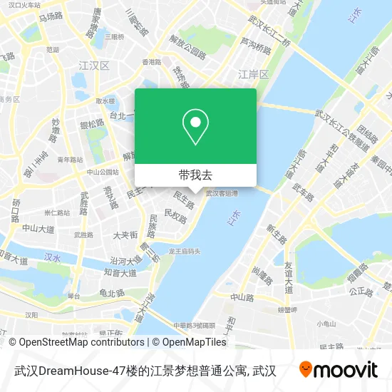 武汉DreamHouse-47楼的江景梦想普通公寓地图