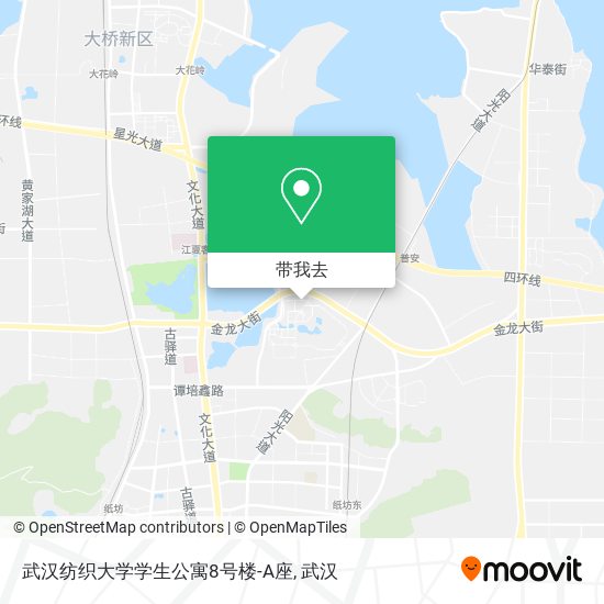 武汉纺织大学学生公寓8号楼-A座地图